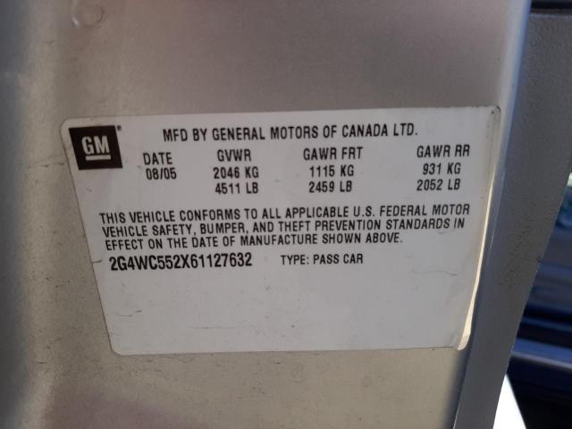 Photo 10 from auction – 2006 BUICK LACROSSE C with VIN 2G4WC552X61127632