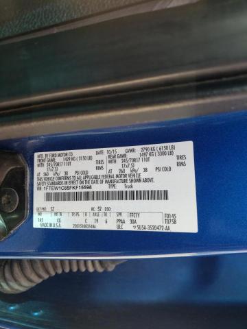 Photo 10 from auction – 2015 FORD F150 SUPER with VIN 1FTEW1C85FKF15598