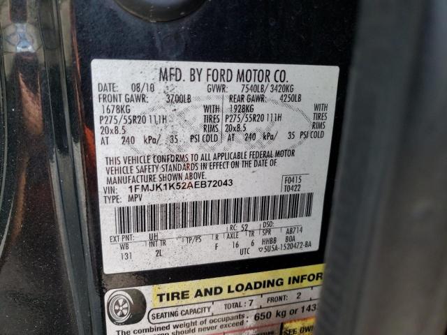 Photo 10 from auction – 2010 FORD EXPEDITION with VIN 1FMJK1K52AEB72043