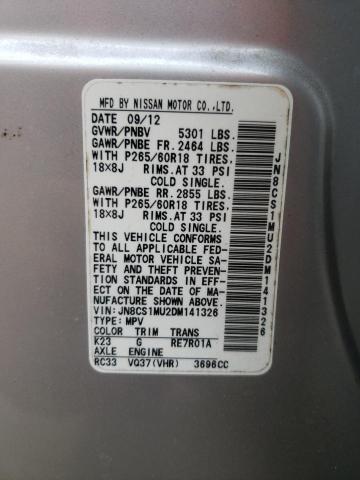 Photo 10 from auction – 2013 INFINITI FX37 with VIN JN8CS1MU2DM141326