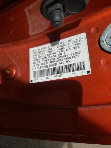 Photo 10 from auction – 2003 HONDA ELEMENT EX with VIN 5J6YH28563L009340