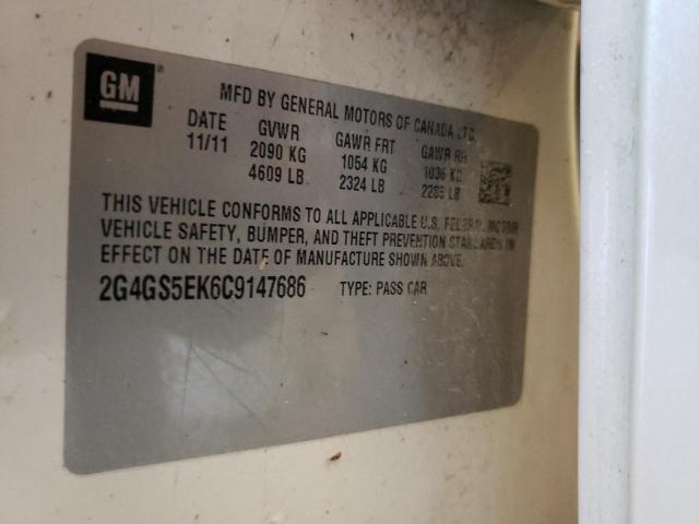 Photo 10 from auction – 2012 BUICK REGAL PREM with VIN 2G4GS5EK6C9147686