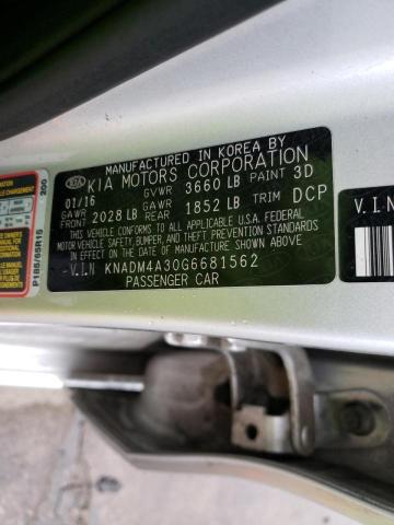 Photo 10 from auction – 2016 KIA RIO LX with VIN KNADM4A30G6681562