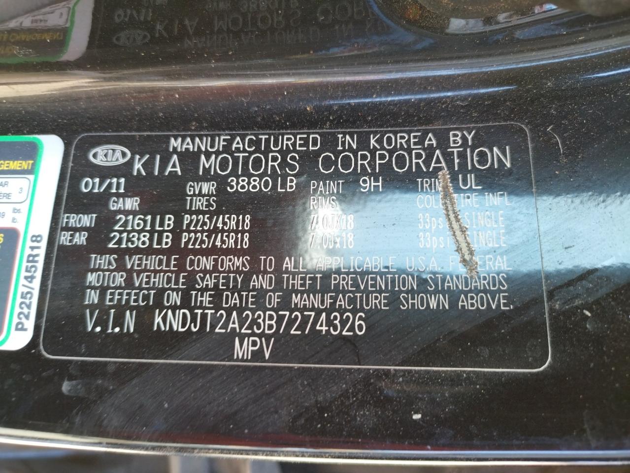 Photo 10 from auction – 2011 KIA SOUL + with VIN KNDJT2A23B7274326