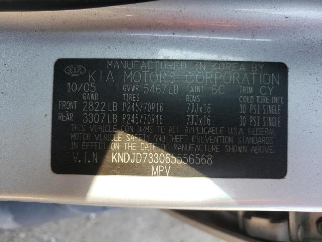 Photo 10 from auction – 2006 KIA SORENTO EX with VIN KNDJD733065556568