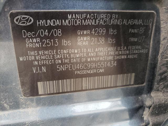 Photo 10 from auction – 2009 HYUNDAI SONATA SE with VIN 5NPEU46C99H551434