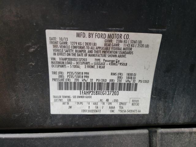 Photo 10 from auction – 2014 FORD TAURUS SEL with VIN 1FAHP2E8XEG137203