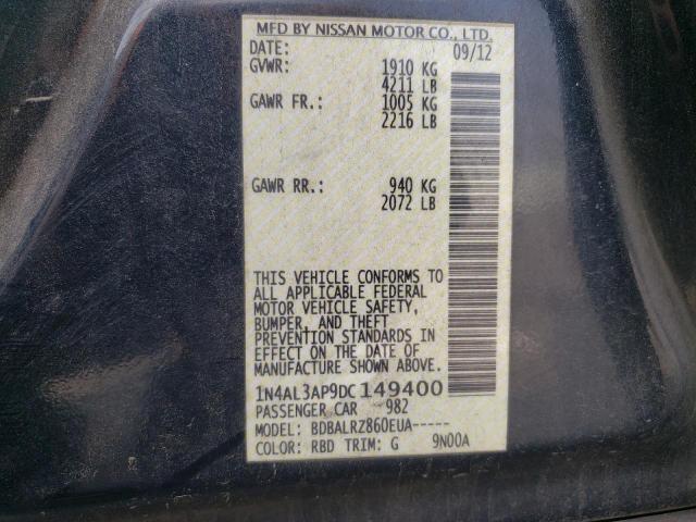 Photo 10 from auction – 2013 NISSAN ALTIMA 2.5 with VIN 1N4AL3AP9DC149400