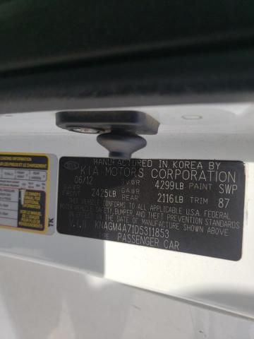 Photo 9 from auction – 2013 KIA OPTIMA LX with VIN KNAGM4A71D5311853