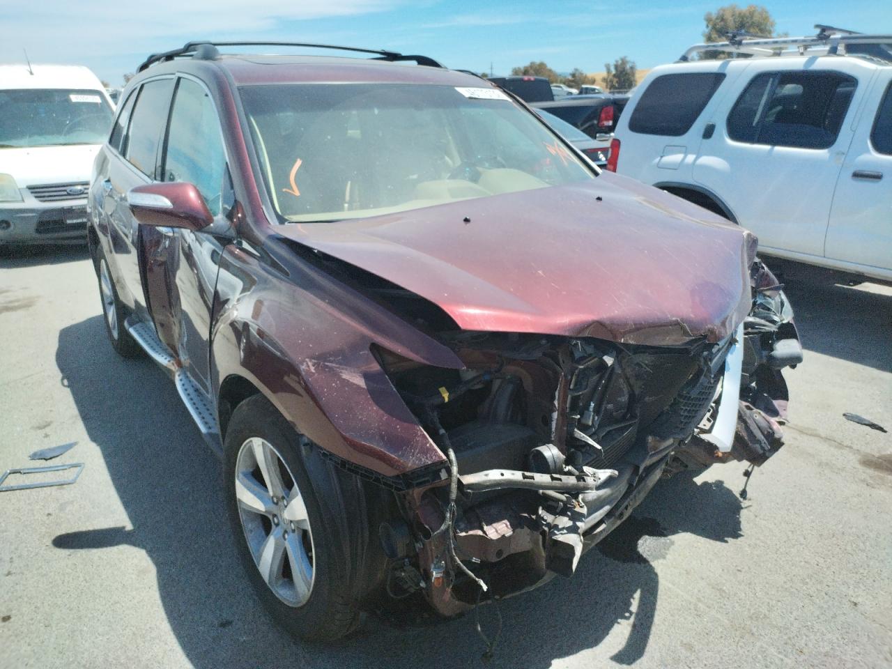 ACURA MDX TECHNO 2012 with VIN 2HNYD2H48CH503487 - Photo from auction