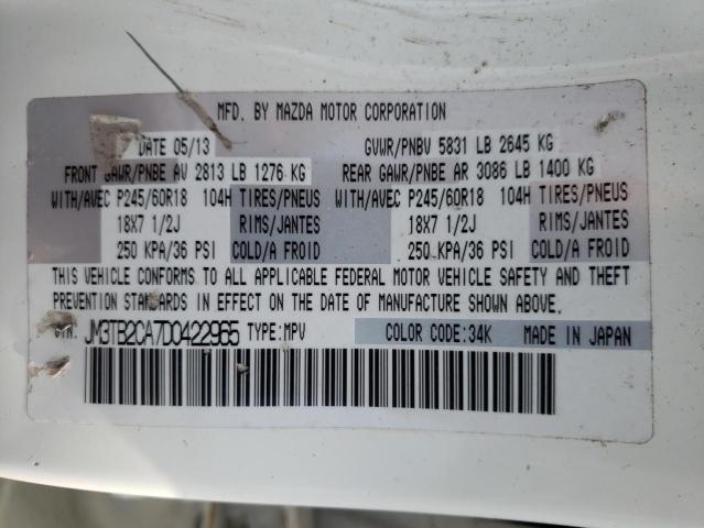 Photo 10 from auction – 2013 MAZDA CX-9 TOURI with VIN JM3TB2CA7D0422965