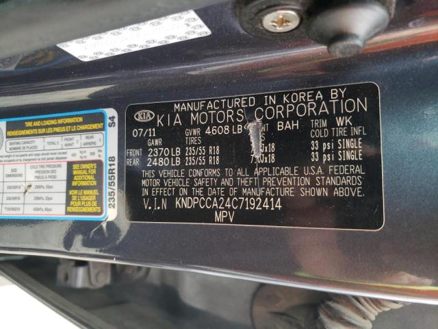 Photo 10 from auction – 2012 KIA SPORTAGE E with VIN KNDPCCA24C7192414