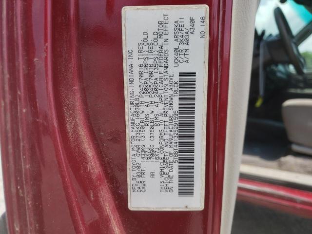 Photo 10 from auction – 2002 TOYOTA TUNDRA ACC with VIN 5TBBT44132S291595