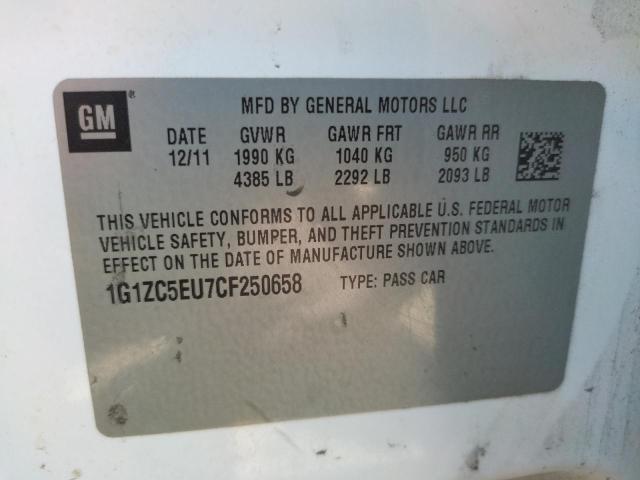 Photo 10 from auction – 2012 CHEVROLET MALIBU 1LT with VIN 1G1ZC5EU7CF250658