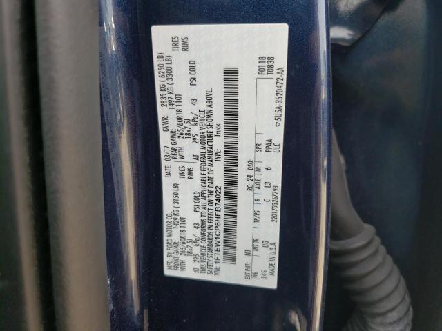 Photo 10 from auction – 2017 FORD F150 SUPER with VIN 1FTEW1CP6HFB74022