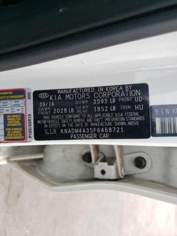 Photo 10 from auction – 2015 KIA RIO LX with VIN KNADM4A35F6468721