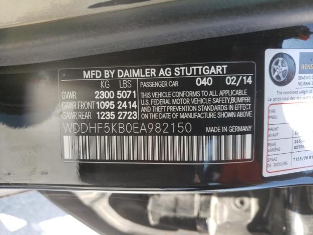 Photo 10 from auction – 2014 MERCEDES-BENZ E 350 with VIN WDDHF5KB0EA982150