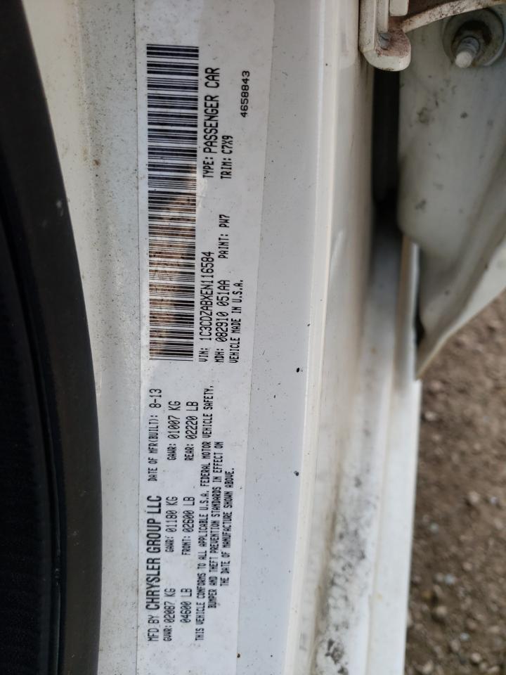 Photo 10 from auction – 2014 DODGE AVENGER SE with VIN 1C3CDZABXEN116584