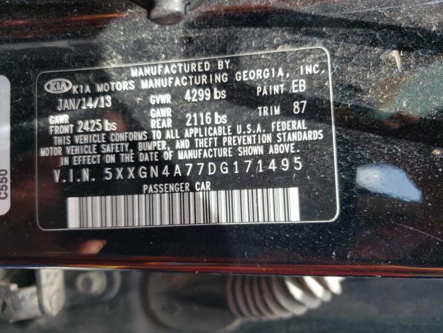 Photo 10 from auction – 2013 KIA OPTIMA EX with VIN 5XXGN4A77DG171495