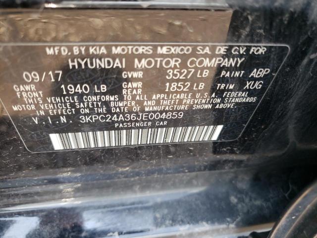 Photo 10 from auction – 2018 HYUNDAI ACCENT SE with VIN 3KPC24A36JE004859
