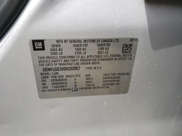 Foto 10 de la subasta – 2013 CHEVROLET EQUINOX LT con VIN 2GNFLGE38D6282857