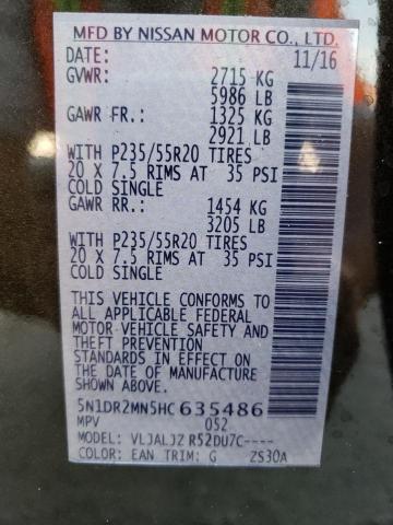 Photo 10 from auction – 2017 NISSAN PATHFINDER with VIN 5N1DR2MN5HC635486