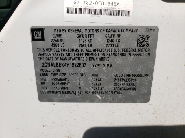 Photo 10 from auction – 2017 CHEVROLET EQUINOX LS with VIN 2GNALBEK4H1522607