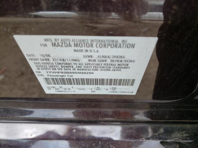 Photo 10 from auction – 2009 MAZDA 6 S with VIN 1YVHP82B695M28256