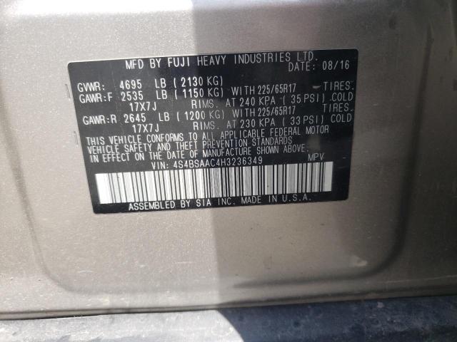 Photo 10 from auction – 2017 SUBARU OUTBACK 2. with VIN 4S4BSAAC4H3236349