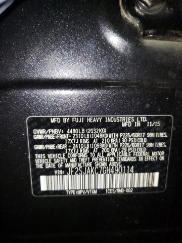 Photo 10 from auction – 2016 SUBARU FORESTER 2 with VIN JF2SJAKC7GH490114
