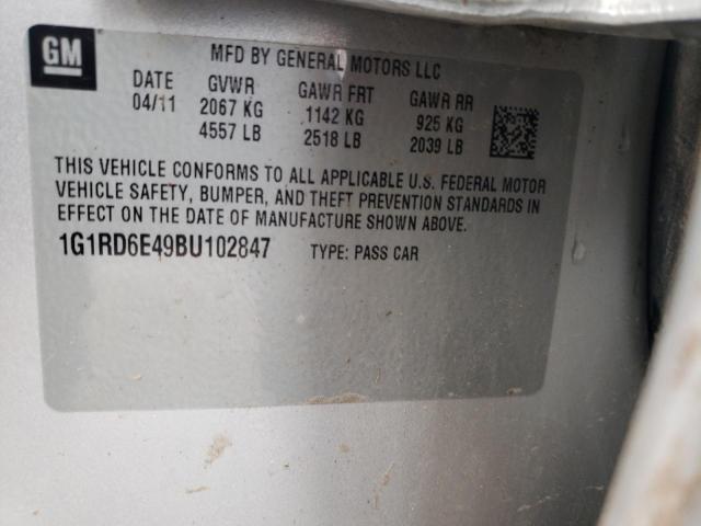 Photo 10 from auction – 2011 CHEVROLET VOLT with VIN 1G1RD6E49BU102847