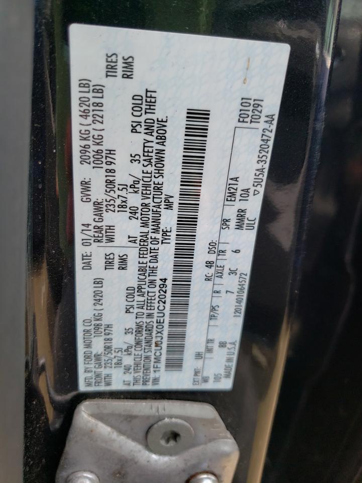 Photo 10 from auction – 2014 FORD ESCAPE TIT with VIN 1FMCU0JX0EUC20294