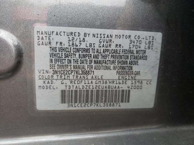 Photo 10 from auction – 2019 NISSAN VERSA NOTE with VIN 3N1CE2CP7KL358871