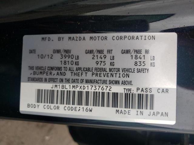 Photo 10 from auction – 2013 MAZDA 3 I with VIN JM1BL1MPXD1737672