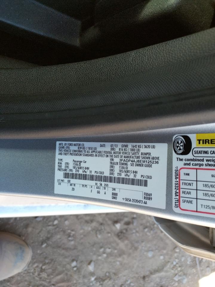 Photo 10 from auction – 2014 FORD FIESTA S with VIN 3FADP4AJ8EM125236