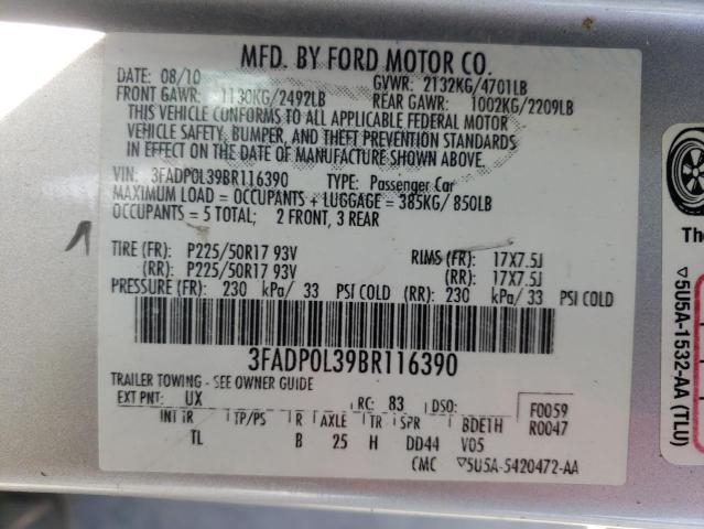 Photo 10 from auction – 2011 FORD FUSION HYB with VIN 3FADP0L39BR116390
