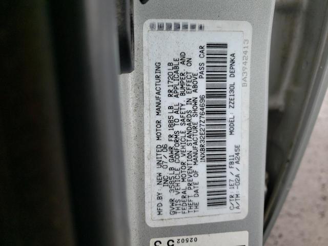 Photo 10 from auction – 2007 TOYOTA COROLLA CE with VIN 1NXBR32E27Z764696