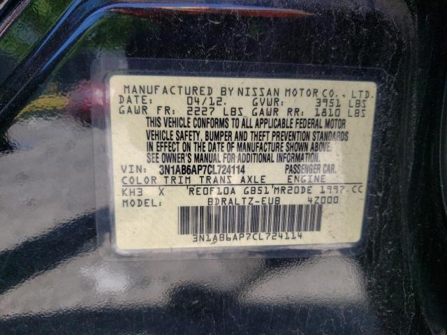 Photo 10 from auction – 2012 NISSAN SENTRA 2.0 with VIN 3N1AB6AP7CL724114