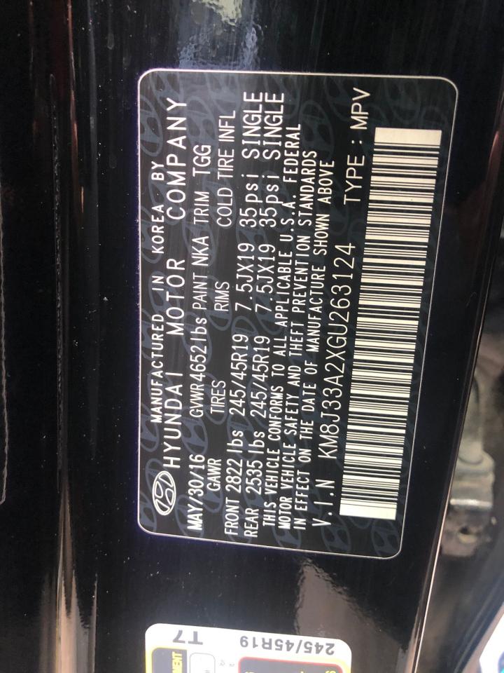 Photo 10 from auction – 2016 HYUNDAI TUCSON LIM with VIN KM8J33A2XGU263124