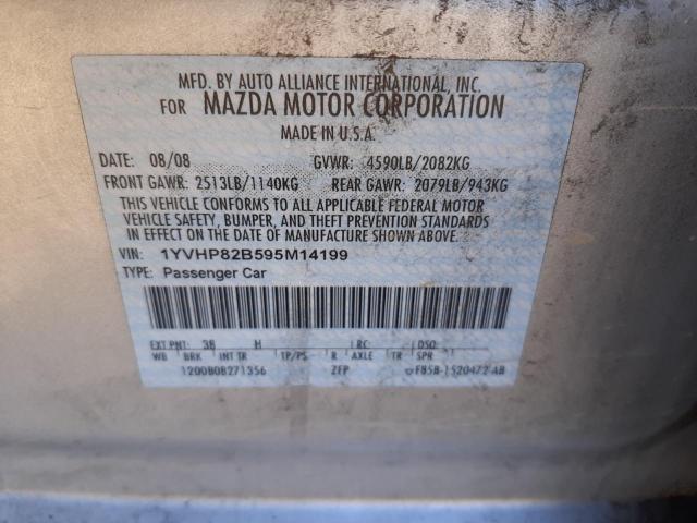 Photo 10 from auction – 2009 MAZDA 6 S with VIN 1YVHP82B595M14199