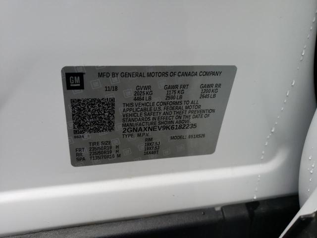 Photo 10 from auction – 2019 CHEVROLET EQUINOX PR with VIN 2GNAXNEV9K6182235