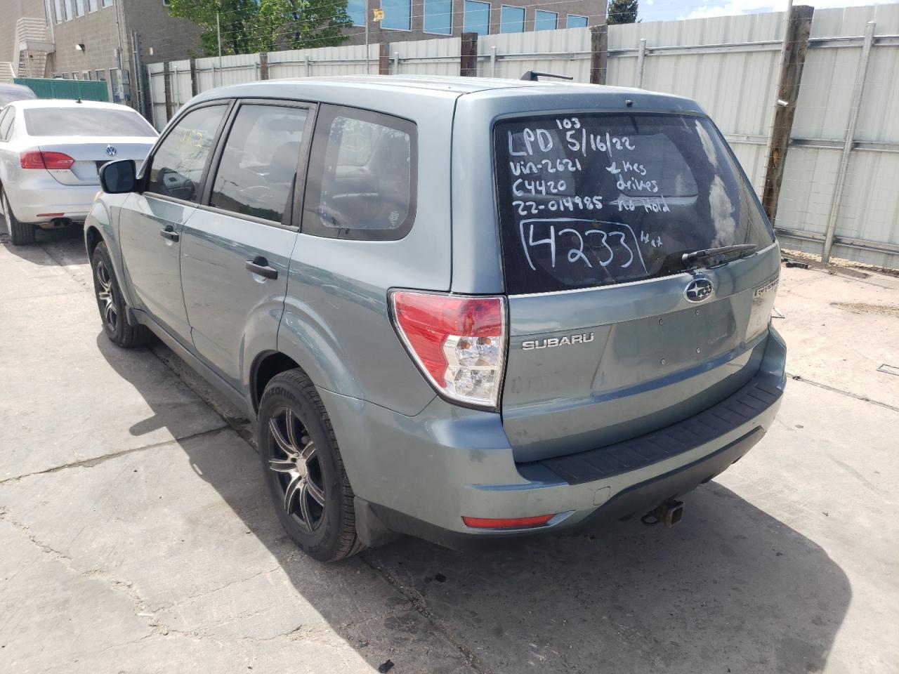 Photo 13 from auction – 2009 SUBARU FORESTER 2 with VIN JF2SH61629H702621