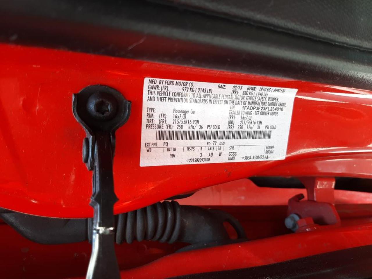 Photo 10 from auction – 2015 FORD FOCUS SE with VIN 1FADP3F23FL234010