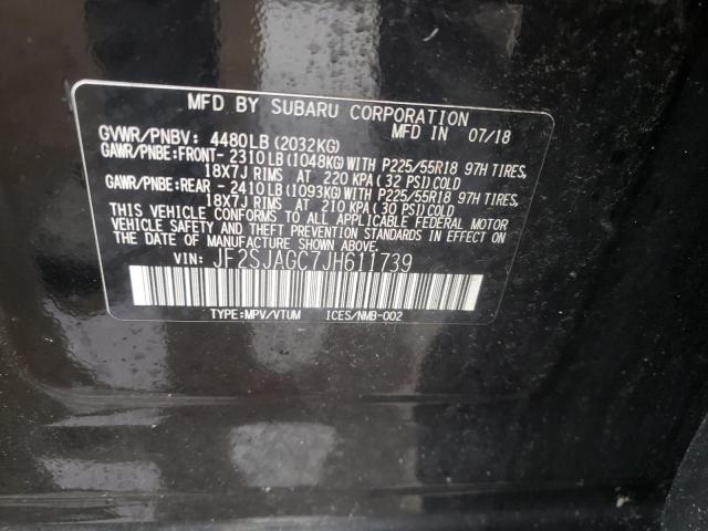 Photo 10 from auction – 2018 SUBARU FORESTER 2 with VIN JF2SJAGC7JH611739
