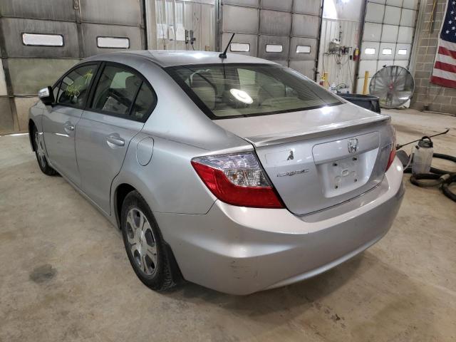 Photo 3 from auction – 2012 HONDA CIVIC HYBR with VIN JHMFB4F28CS010934