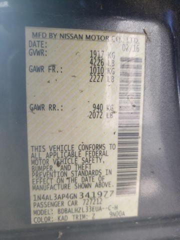 Photo 10 from auction – 2016 NISSAN ALTIMA 2.5 with VIN 1N4AL3AP4GN341977