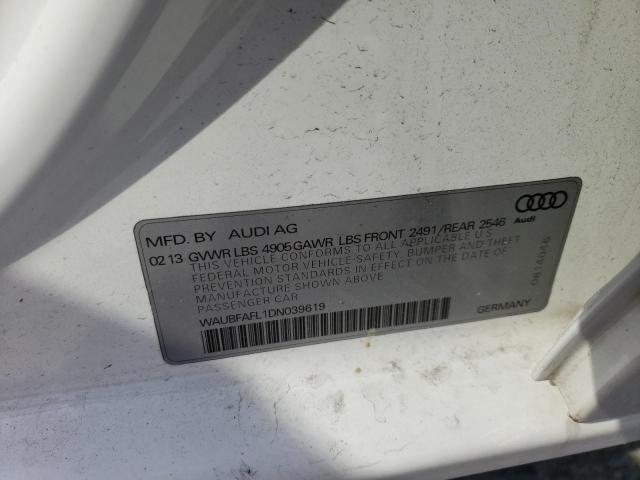 Photo 10 from auction – 2013 AUDI A4 PREMIUM with VIN WAUBFAFL1DN039619