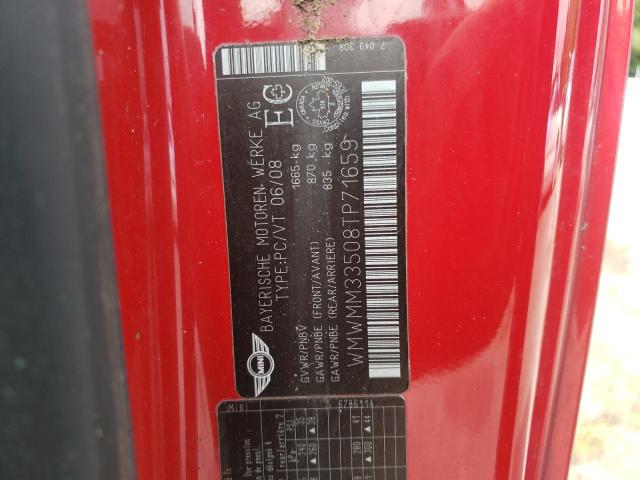Photo 10 from auction – 2008 MINI COOPER S C with VIN WMWMM33508TP71659