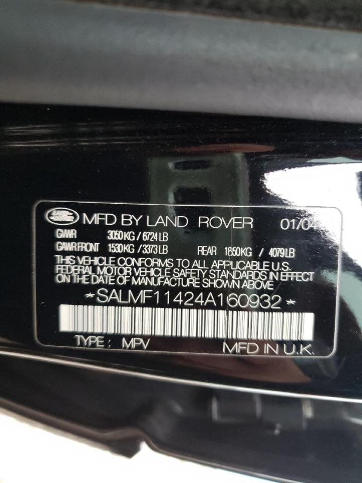 Photo 10 from auction – 2004 LAND ROVER RANGE ROVE with VIN SALMF11424A160932