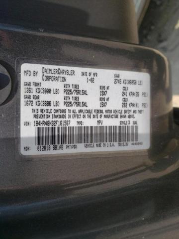 Photo 10 from auction – 2002 DODGE DURANGO with VIN 1B4HR48N32F161567